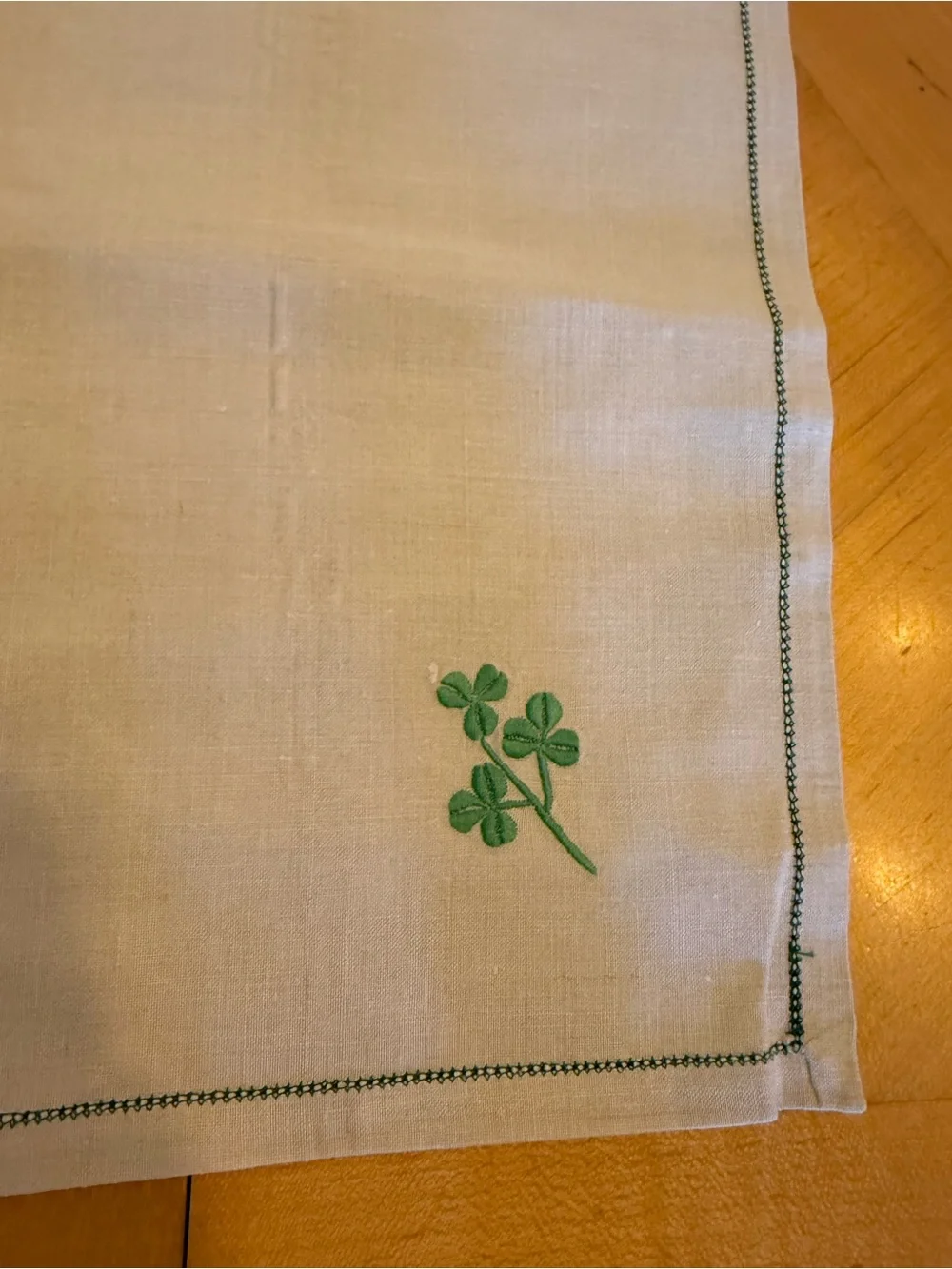 Vintage 1937 King George VI Coronation Embroidered Linen Tablecloth 35”